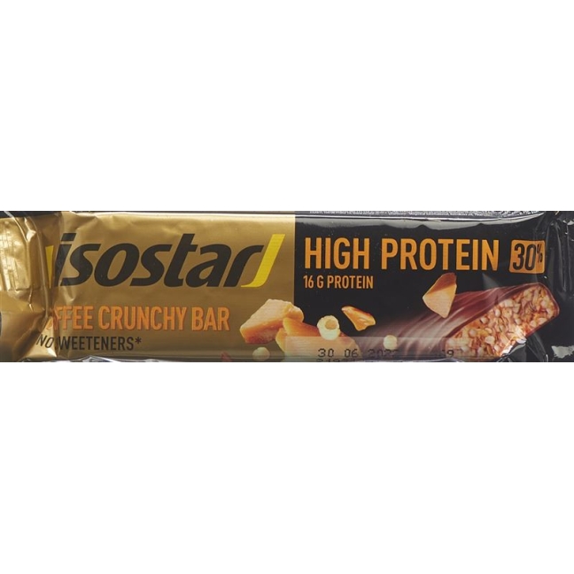 Батончик з високим вмістом білка ISOSTAR Toffee Crun