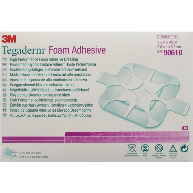 3M Tegaderm Foam foam compr 5х5см клей 10 шт