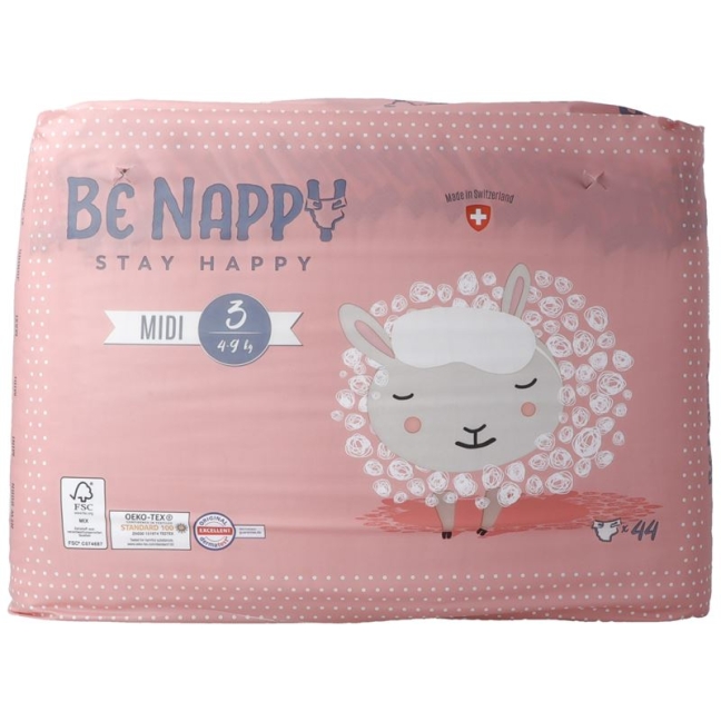 Підгузки BE NAPPY розмір 3 4-9кг midi