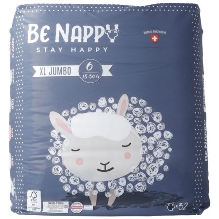Підгузки BE NAPPY розмір 6 15-30кг XL jumbo