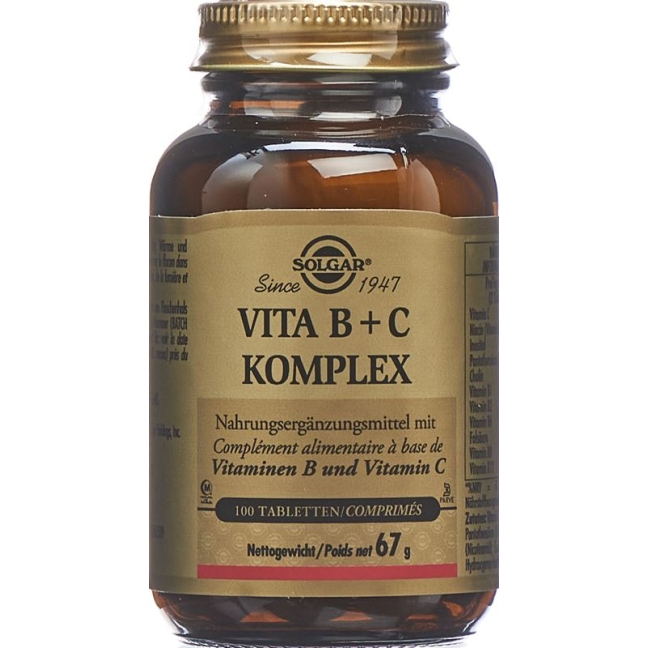 Solgar Vita B+c комплекс таблетки флакон 100 шт