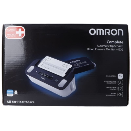 OMRON Вимірює артеріальний тиск на плечі за допомогою інтегрованого ЕКГ-радіо