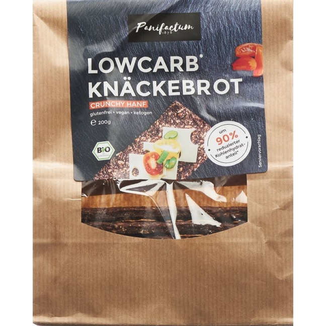 Органічні хрусткі хлібці Panifactum Lowcarb без глютену 200 г