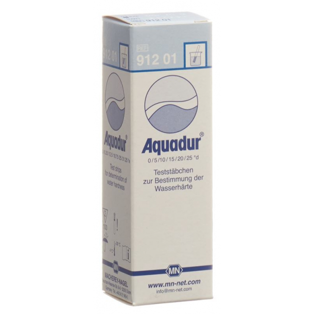 Полоски для определения жесткости воды Aquadur 0°d-25°d 100 шт.