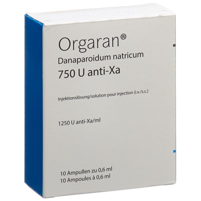 Orgaran Inj Lös 750 E/0,6 мл 10 ампер 0,6 мл