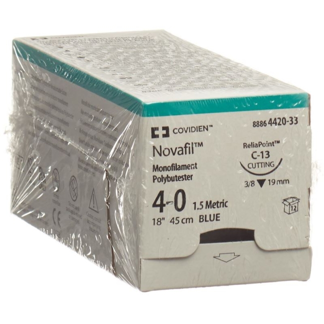 Novafil 45cm Blue 4-0 C-13 12 шт