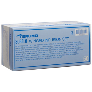 Terumo Surflo Perfusionsbesteck mit Flügelkanüle 23g 0.6x19mm Blau 50 Stück