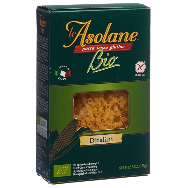 Кукурудзяна паста Le Asolane Ditalini без глютену 250 г
