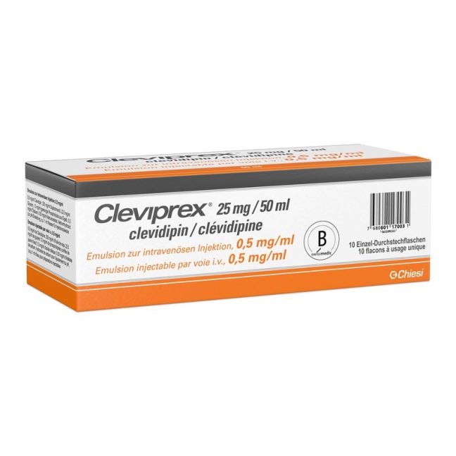 Cleviprex Injektion Emulsion 0.5mg/ml 10 Durchstechflaschen 50ml