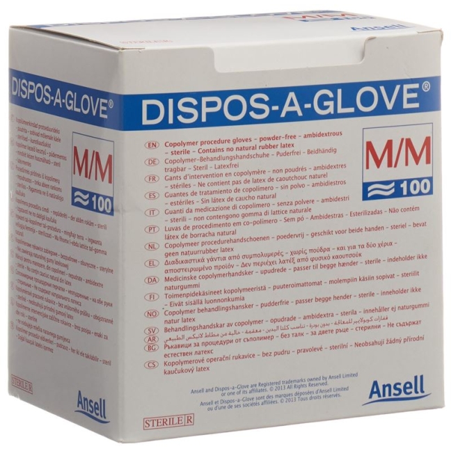 Рукавички Dispos A Glove U-hs Size M Sterile 100 X