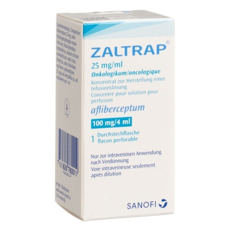 Zaltrap Inf Konz 100 мг/4 мл В середньому 4 мл