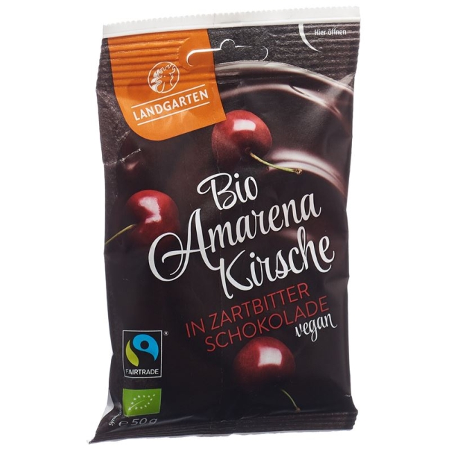 Вишня Landgarten Amarena в органічному чорному шоколаді Fairtrade