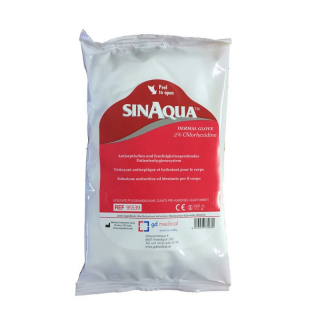 Рукавицы для мытья Sinaqua 2% хлоргексидин 8 шт.