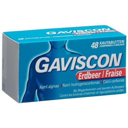 Gaviscon Kautabl Полуниця 48 шт