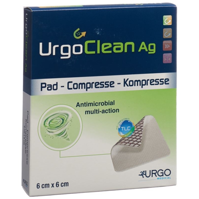 Клей Urgoclean Ag Hydro Polyacrylic 6х6см 10 шт