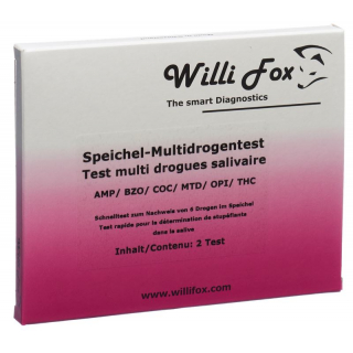 Willi Fox drug test Multi six party drugs saliva 2 pcs