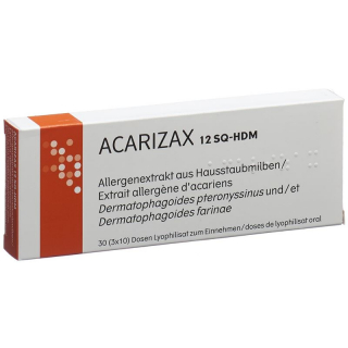 Acarizax Lyophilisat Z Einnehm 12 Sq-Hdm Dose 30 Stück