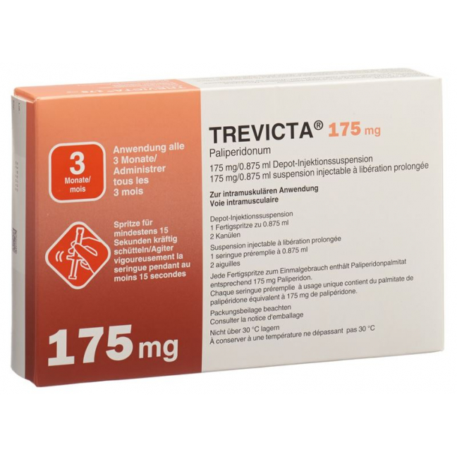 Trevicta Injektionssuspension 175mg/0.875ml Fertigspritze 0.857ml
