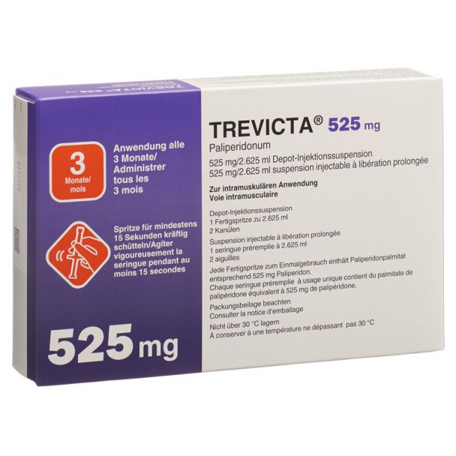 Trevicta Injektionssuspension 525mg/2.625ml Fertigspritze 2.625ml