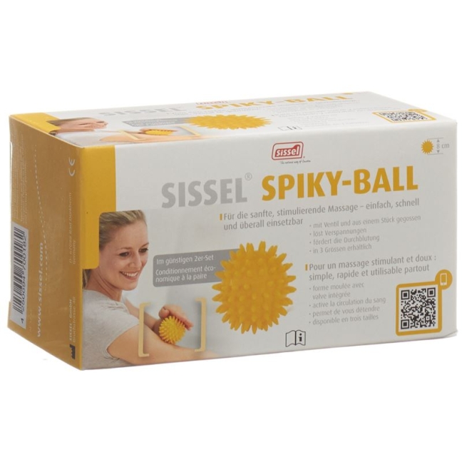 Sissel Spiky Ball 8см Жовтий 2 шт