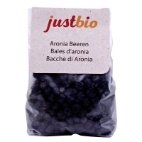 Justbio Ягоды черноплодной рябины в пакетике 150г Justbio Ягоды черноплодной рябины в пакетике 150г