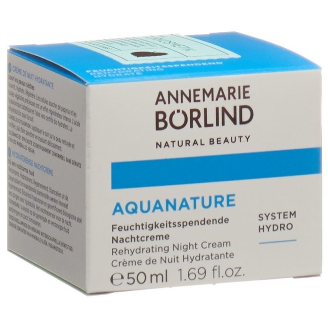Boerlind Aquanature зволожуючий нічний крем 50 мл