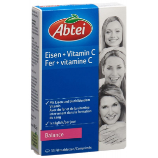 Abtei Eisen + Vitamin C Balance tablets 33 pieces