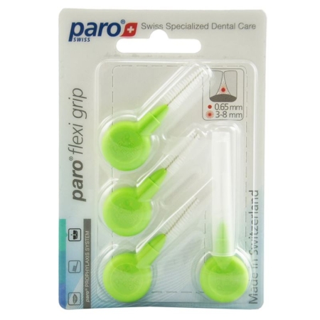 Paro Flexi Grip 3/8,0 мм, світло-зелений, конічний, 4 шт