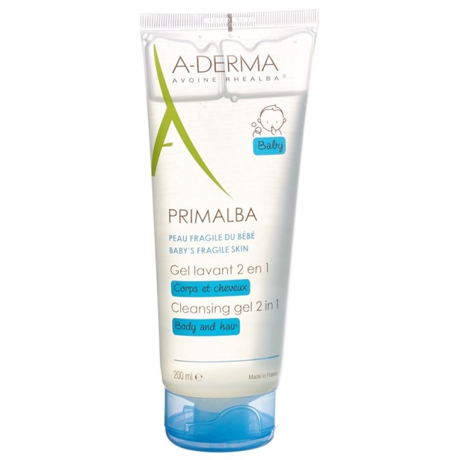 A-derma Primalba очищаючий гель 2 в 1 диспенсер 200 мл