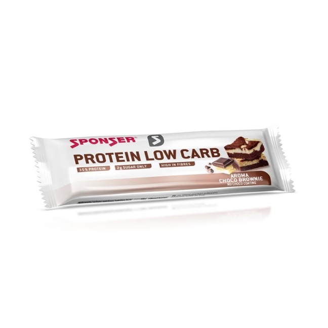 Sponser Protein Low Carb Bar Disp Choc Brown 25 шт