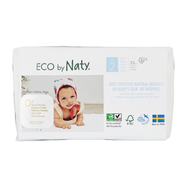 Підгузки Naty Mini Nr2 3-6кг 33 шт