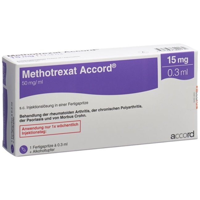 Methotrexate Accord Inj Lös 15 mg/0,3 ml Fertspr 0,3 ml