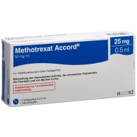 Methotrexate Accord Inj Lös 25 mg/0,5 ml Fertspr 0,5 ml