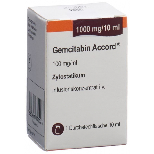 Gemcitabin Accord 1000mg/10ml Durchstechflasche