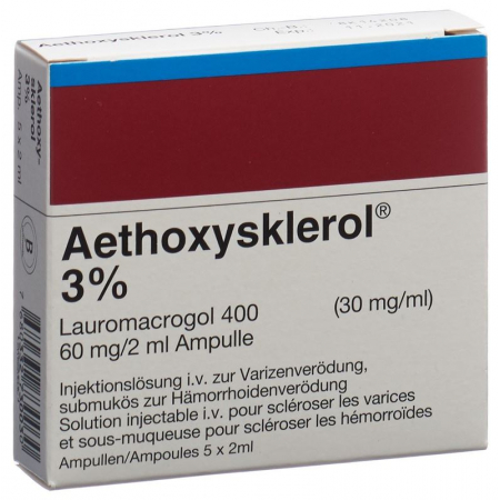 Aethoxysklerol Injektionslösung 3% (neu) 5 Ampullen 2ml