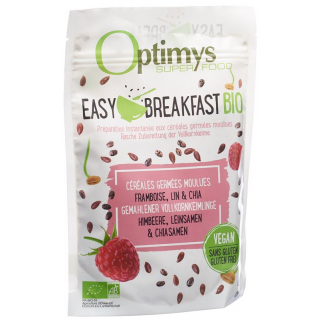 Органический пакетик Optimys Easy Breakfast с малиной и семенами льна и семенами чиа