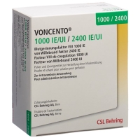 Voncento 1000 МО/2400 МО суха субстанція з розчинником 10 мл в середньому