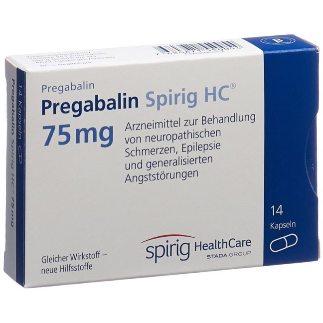 Pregabalin Spirig HC капсули 75 мг 14 шт