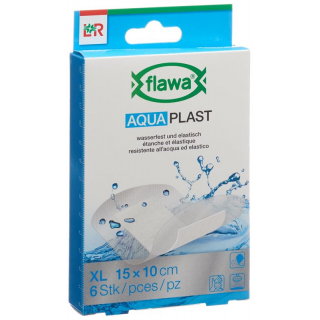 Пластыри Flawa Aqua Plast 10х15см водонепроницаемые 6 шт.