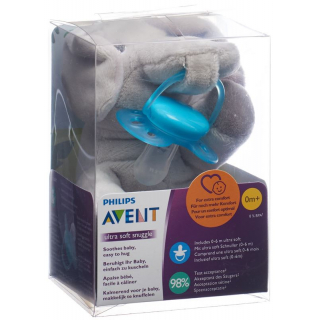 Avent Philips Snuggle + ультрамягкий бирюзовый слон