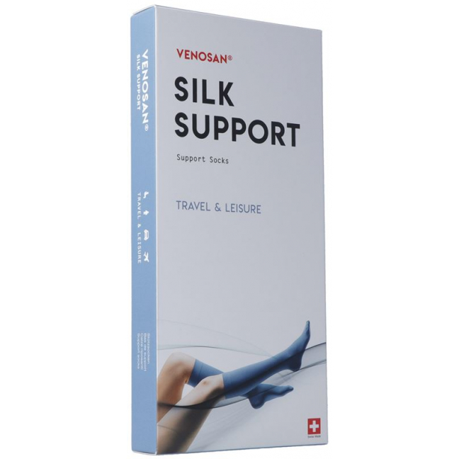Venosan Silk A-d Support Socks M Navy 1 pair