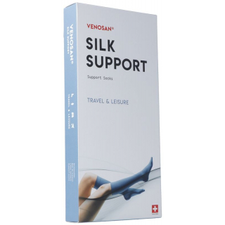 Venosan Silk A-d Support Socks L Navy 1 pair