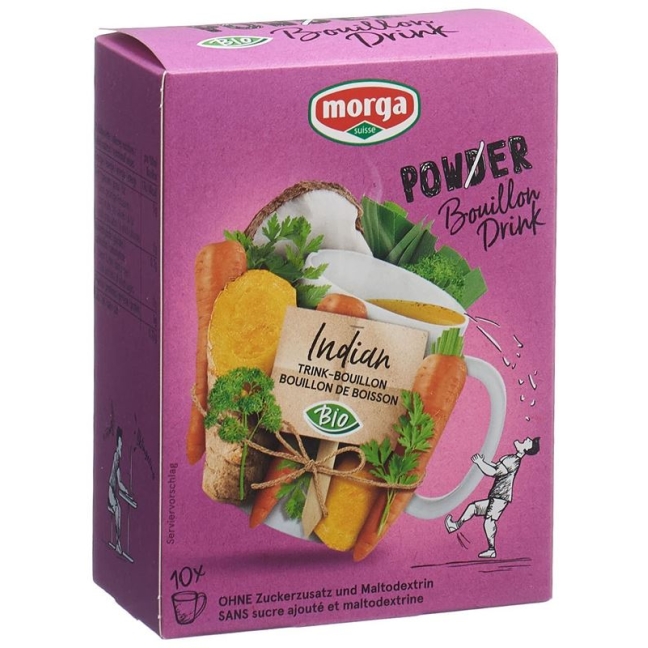 Morga PowerPowder BouillonDrink Indian Organic 10 пакетиків 4 гр