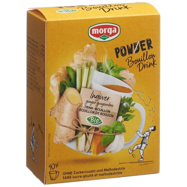 Morga PowerPowder BouillonDrink Ginger Organic 10 пакетиків 4 гр
