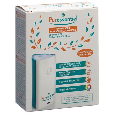 Бездротовий ультразвуковий дифузор Puressentiel Diffuse & Go для