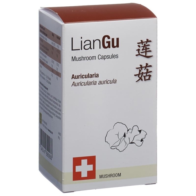 LianGu Auricularia Гриби Капсули DS 180 шт