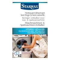 Засіб для видалення накипу для пральних та посудомийних машин Starwax 2 флакони 75 г