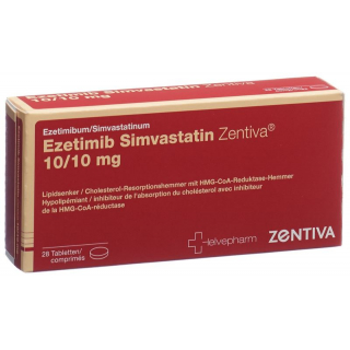 Ezetimib Simvastatin Zentiva Tabletten 10/10mg 28 Stück