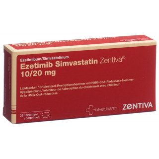 Ezetimib Simvastatin Zentiva Tabletten 10/20mg 28 Stück