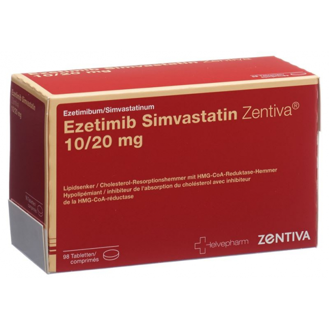 Ezetimib Simvastatin Zentiva Tabletten 10/20mg 98 Stück